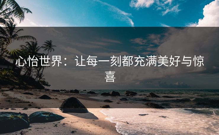 心怡世界：让每一刻都充满美好与惊喜