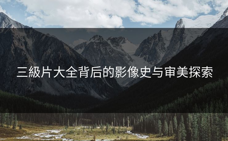 三級片大全背后的影像史与审美探索